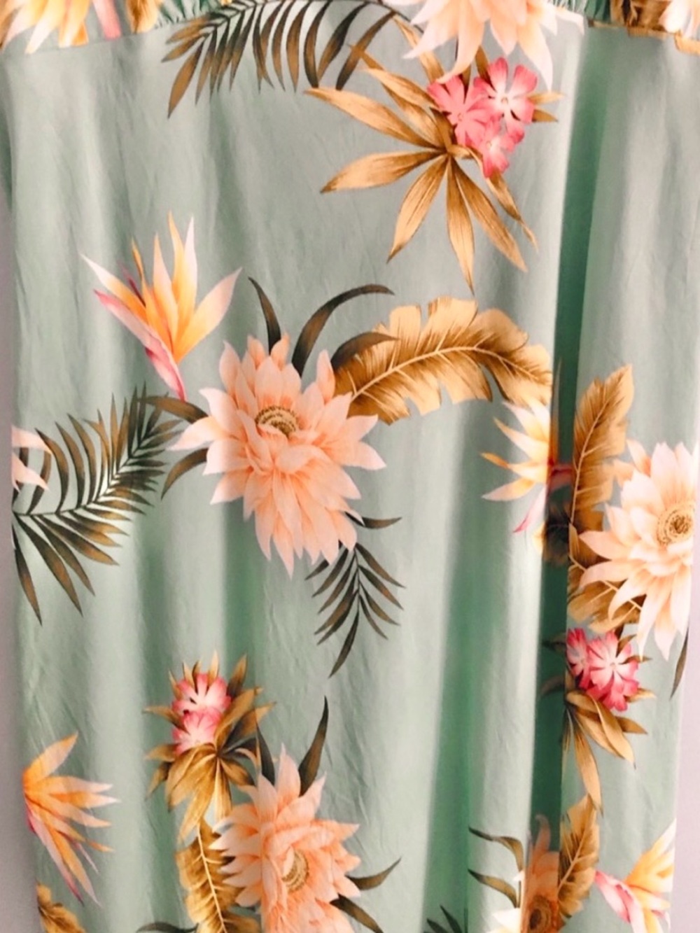 Two Palms Light Green Floral Midi Slip Dress - Picture 7 of 10